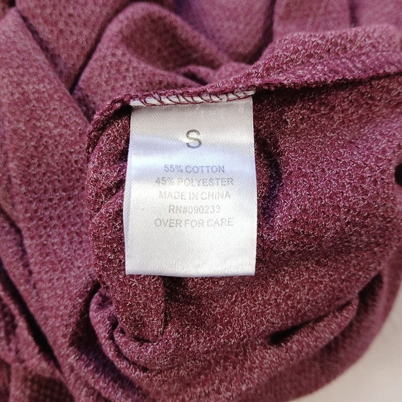 On The Byas Top Women Small/maroon/tunic/short sleeves/micro mesh knit gallery