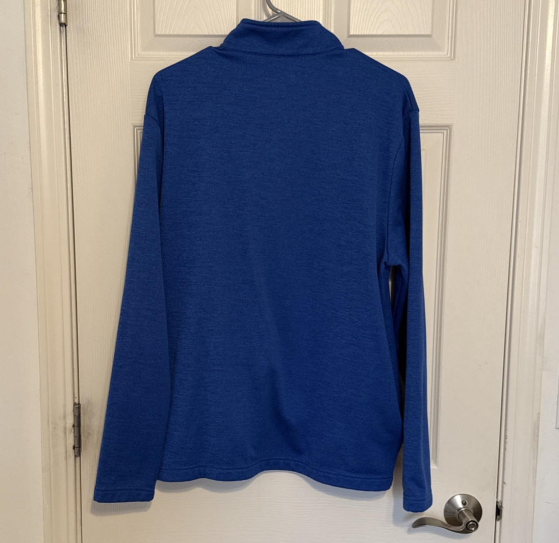 Callaway Men's Pullover 1/4 Zip Long Sleeve Fleece Lined Sweater Blue Size Large gallery
