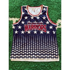 NBA Golden State Warriors Tank Top Mens XL Blue White Good Stars Stripes Jersey