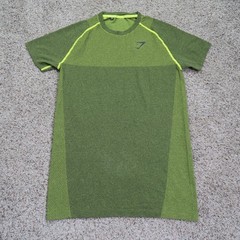 Gymshark Shirt Mens Large Green OG Phantom Seamless Performance Tee David Laird