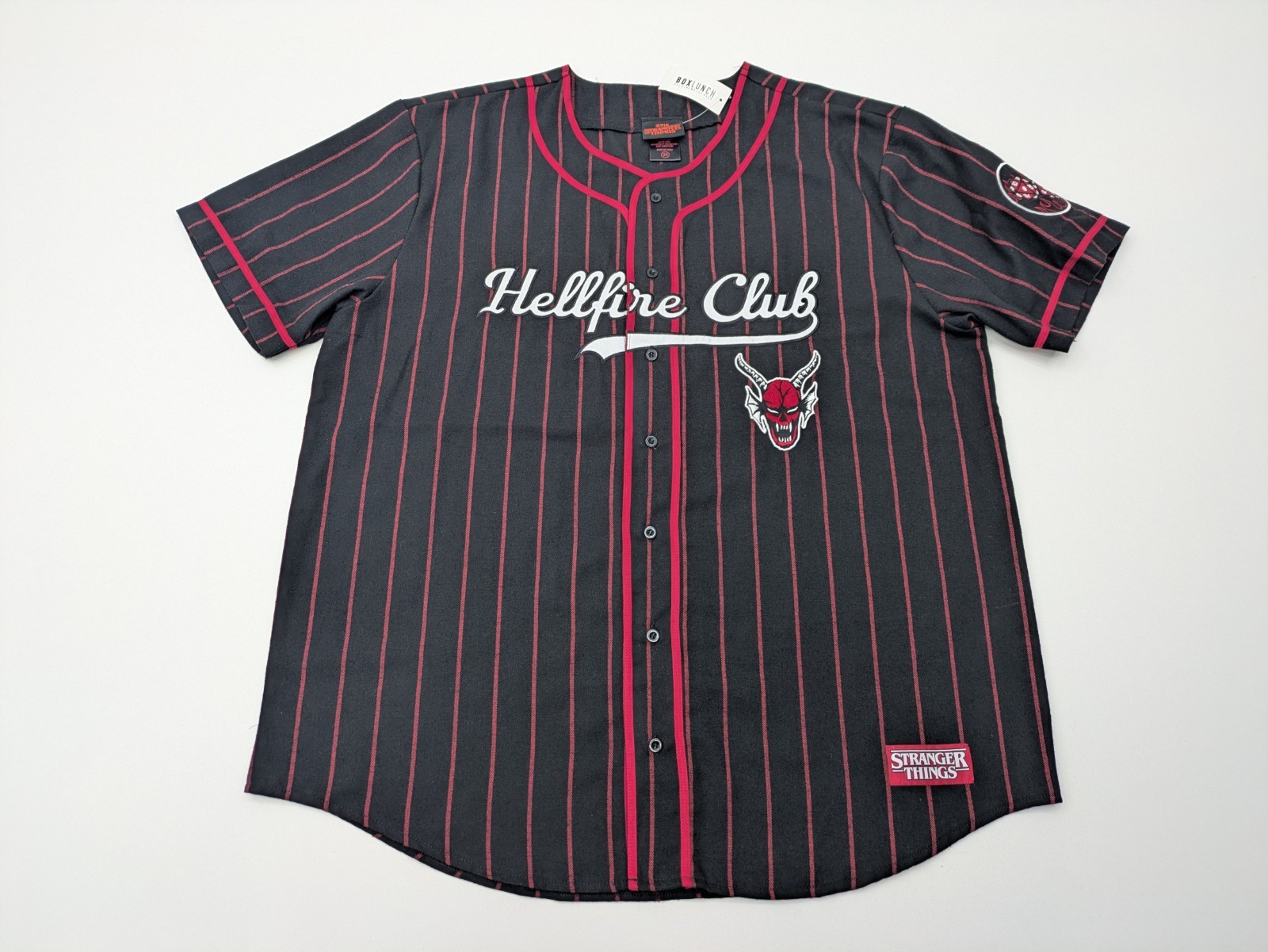 Stranger Things Hellfire Club Striped Baseball Jersey Men 2XL BoxLunch Exclusive gallery