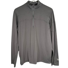 Mountain Hardwear Men’s Half Zip Shirt L Gray Long Sleeve Hiking Outdoork
