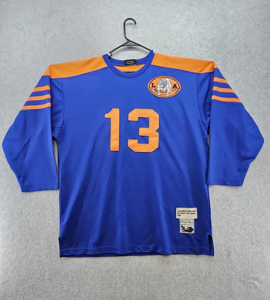 Vintage Sports Shirt Mens EU 56 Blue Football Jersey 3/4 Sleeve Pullover