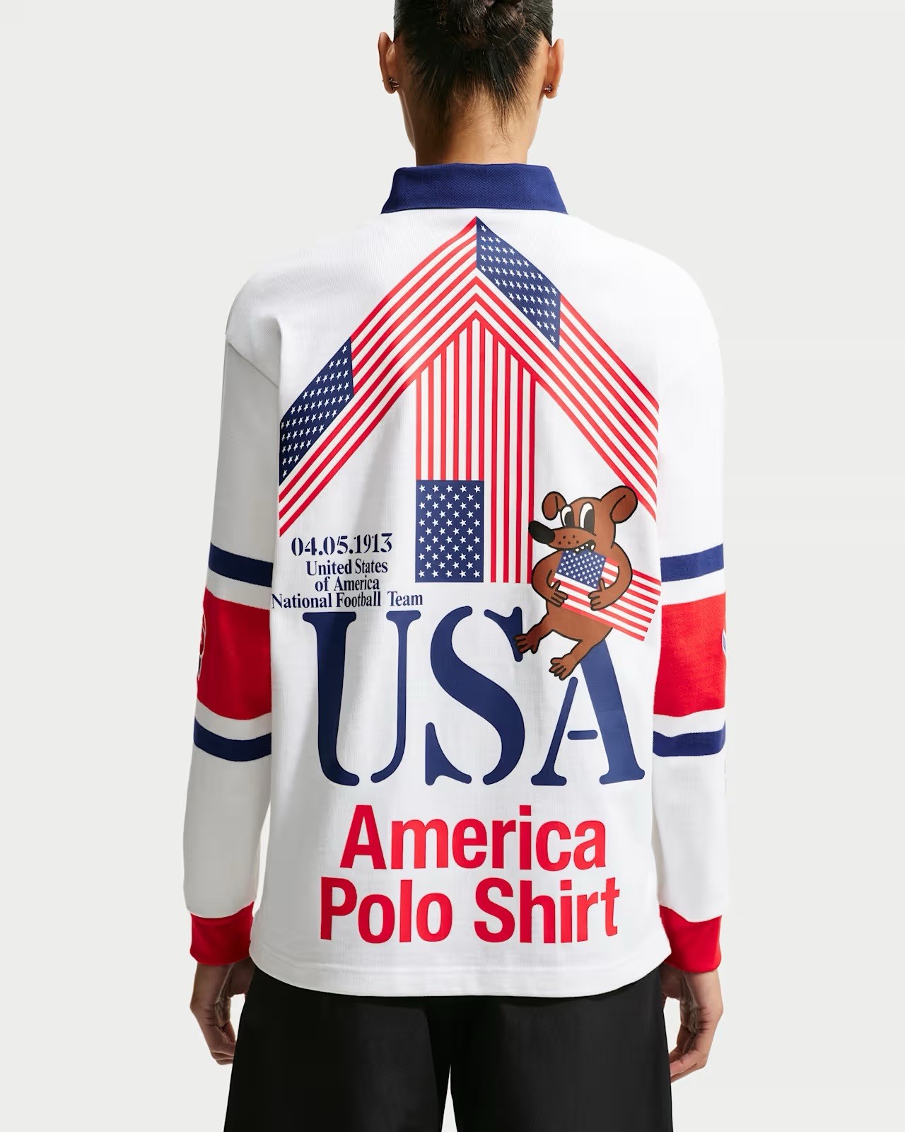 USA x V.A.A. Men's Long-Sleeve Rugby Top | IM3227-100 | Size Large gallery
