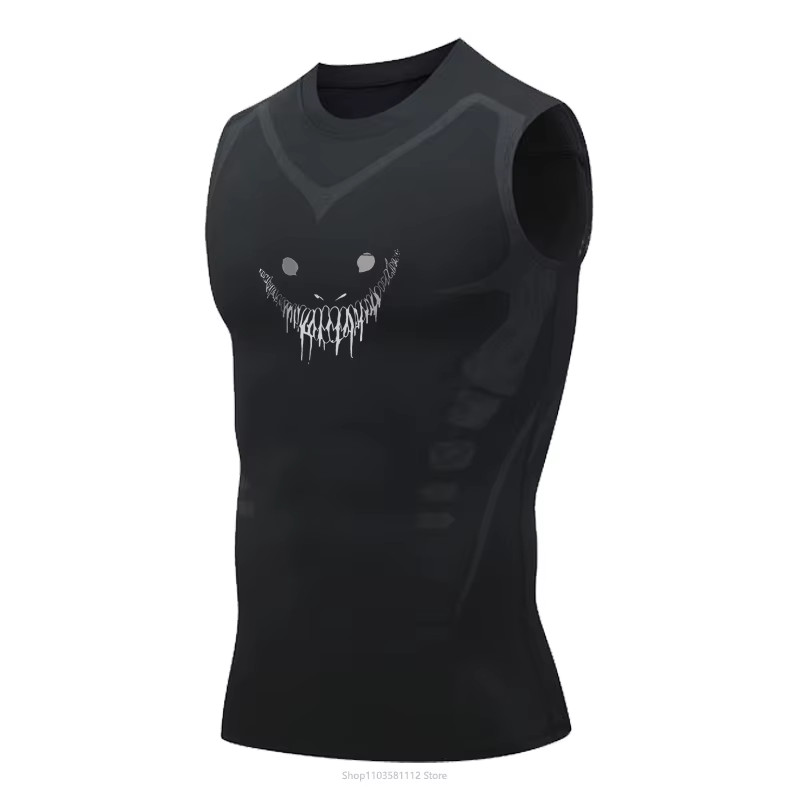 Compression Sleeveless Shirt Men Gym Fitness Basketball Sport Vest Manga Tight T gallery
