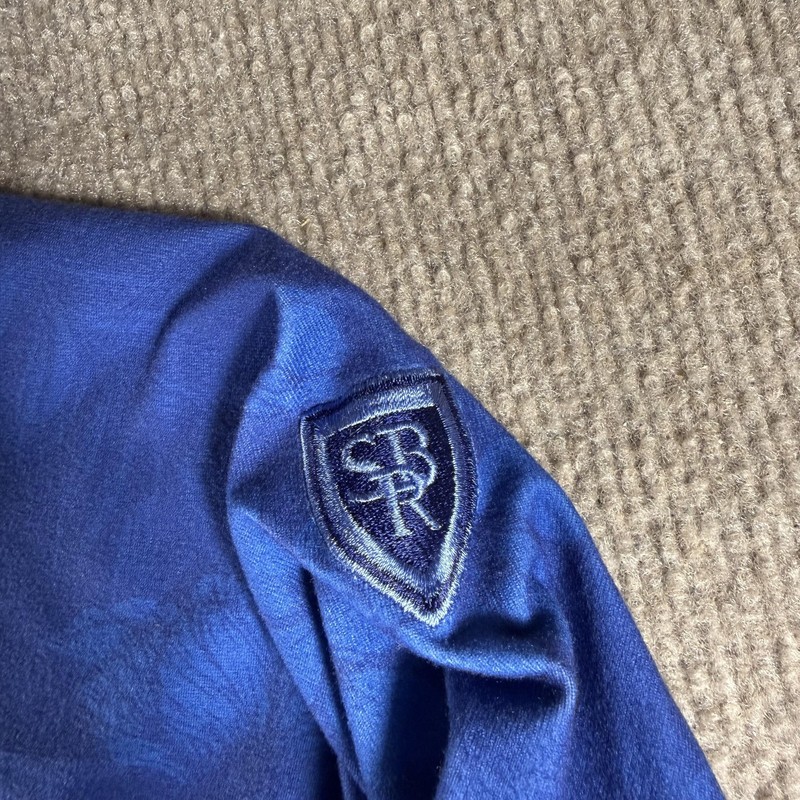 Donald Ross Pullover Mens Medium Blue Floral 1/4 Zip Golf Shirt Long Sleeve Top gallery
