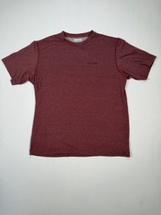 Columbia Mens XL Red Heather Performance T Shirt Short Sleeve Outdoor Hiking
