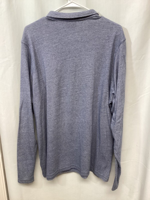 Columbia Blue Large Long Sleeve 1/4 Zip Cotton Blend Activewear Wind Shirt J4 gallery
