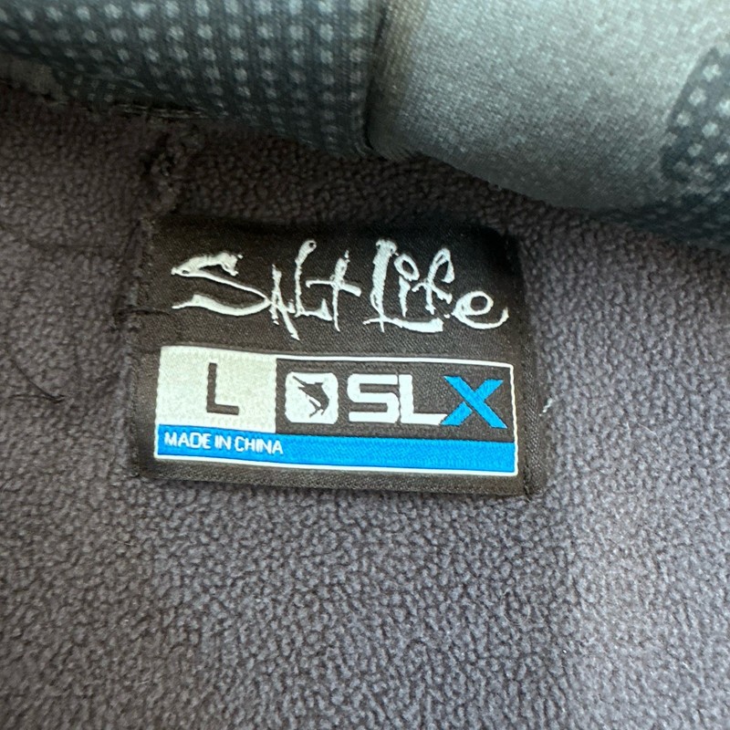 Salt Life Men's Lg 1/4 Zip Camo Pullover Long Sleeve SLX Performance Black-Flaw) gallery