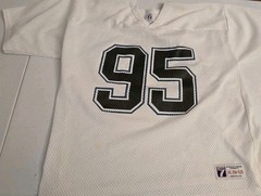 Vintage 90’s Logo 7 #95 White Football Jersey Size XL