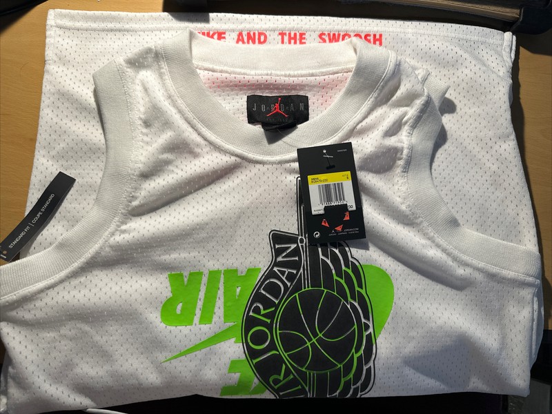 NIKE/JORDAN Jumpman Wings Classic Mesh Jersey BQ8479-100 White S New with Tags gallery