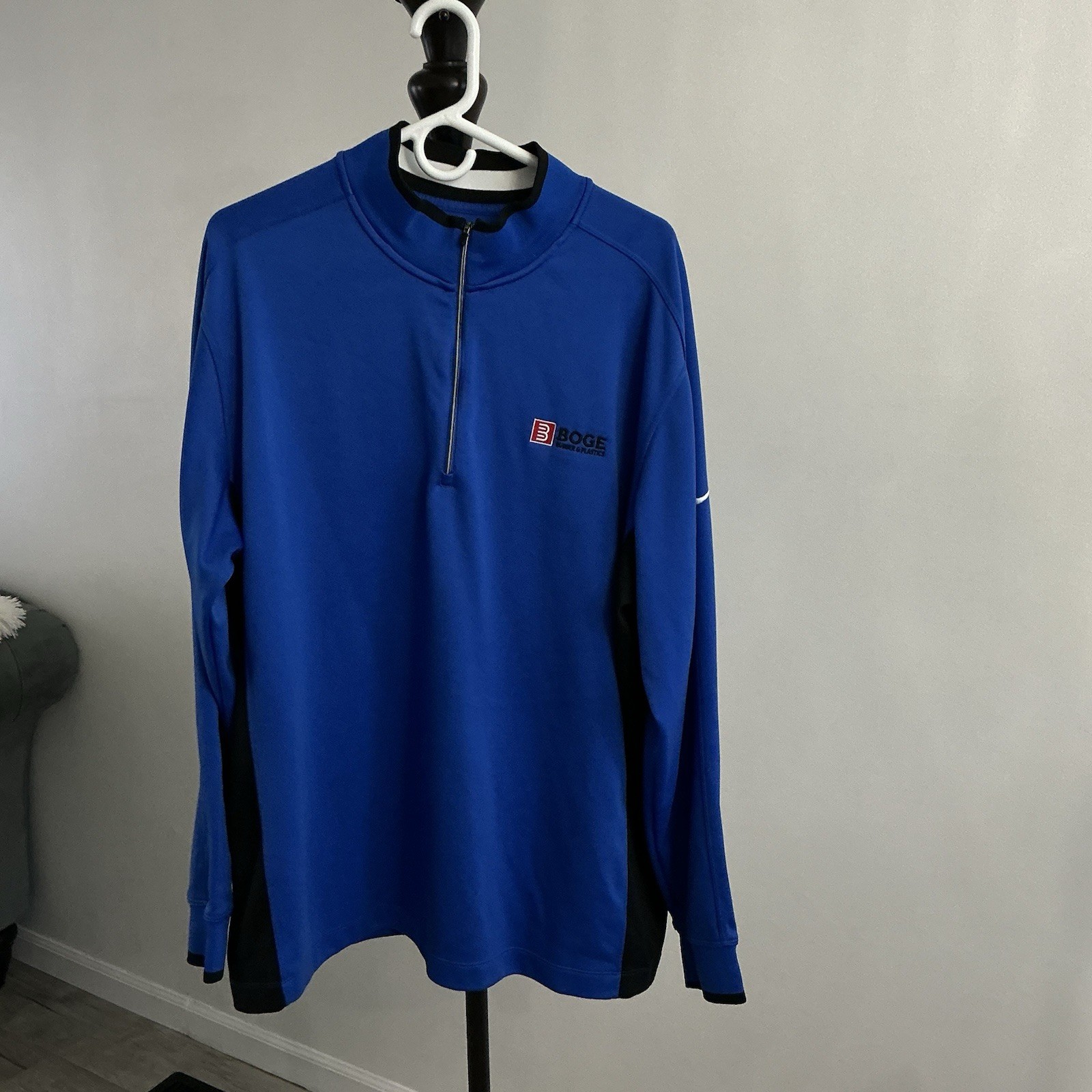 Nike Golf Dri-FIT 1/2 Zip Blue Boge Rubber & Plastics Men’s Sweatshirt 2XL gallery