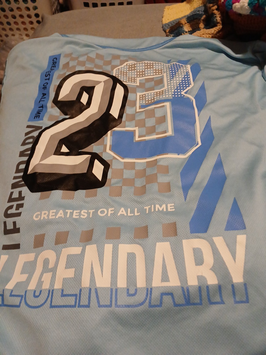 East West Legendary #23 Michael Jordan North Carolina Blue Men's 2XL Button Up gallery
