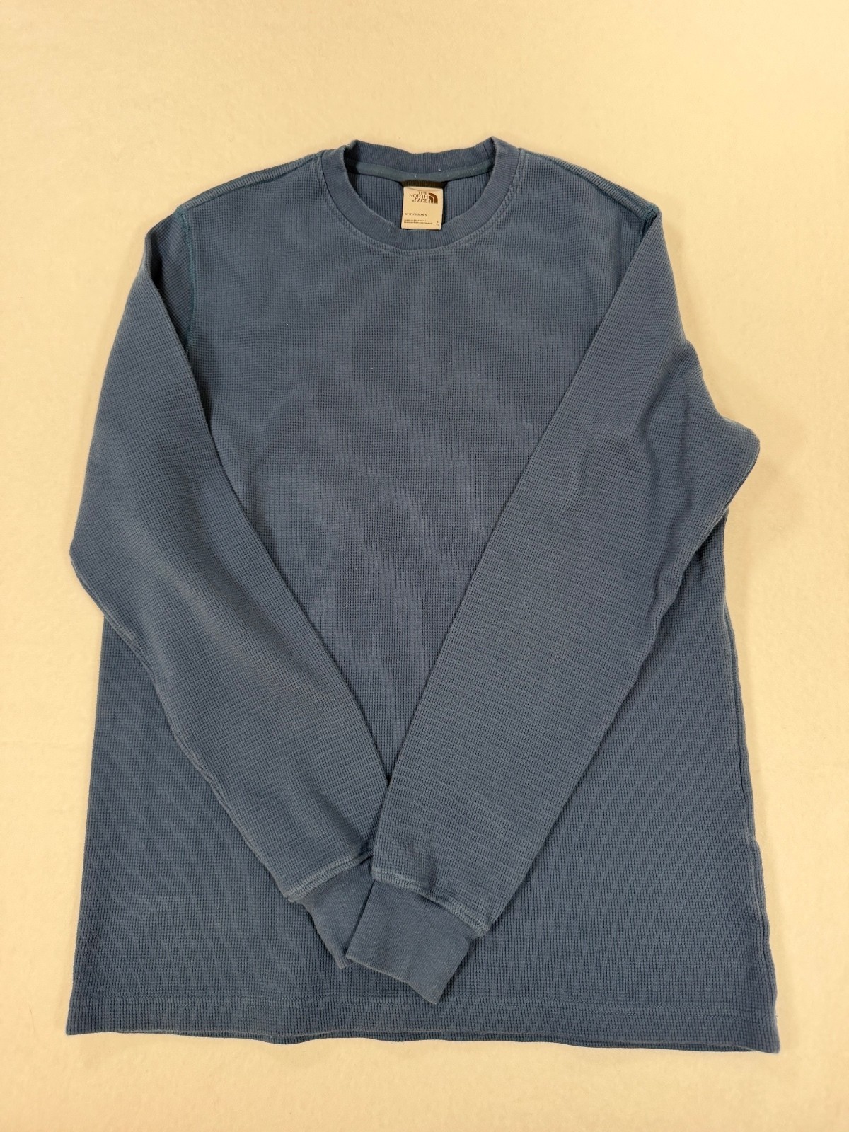 The North Face Men's Waffle Knit Thermal Long Sleeve Shirt Large Blue gallery