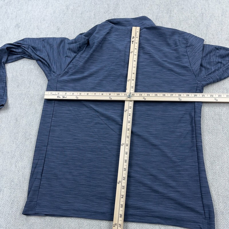 Nike Shirt Men Large Blue Pullover Quarter 1/4 Zip Performance Running Sweater gallery