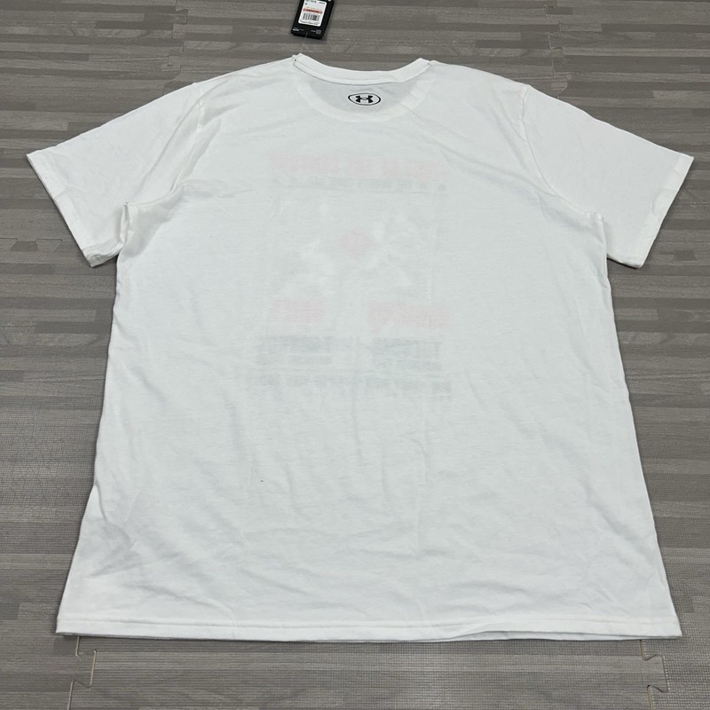 Project Rock Red One Fight Krampus Drift T-Shirt Mens Size 3XL 6003013 White $35 gallery
