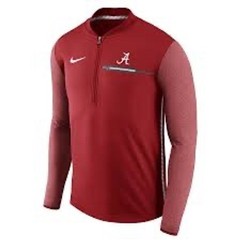 Nike Alabama Crimson Tide Dri-FIT Quarter Zip Pullover Mens Size M Red