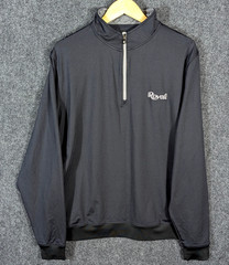 Footjoy Pullover Size Large Black FJ 1/4 Zip Golf Sweater Performance Stretch