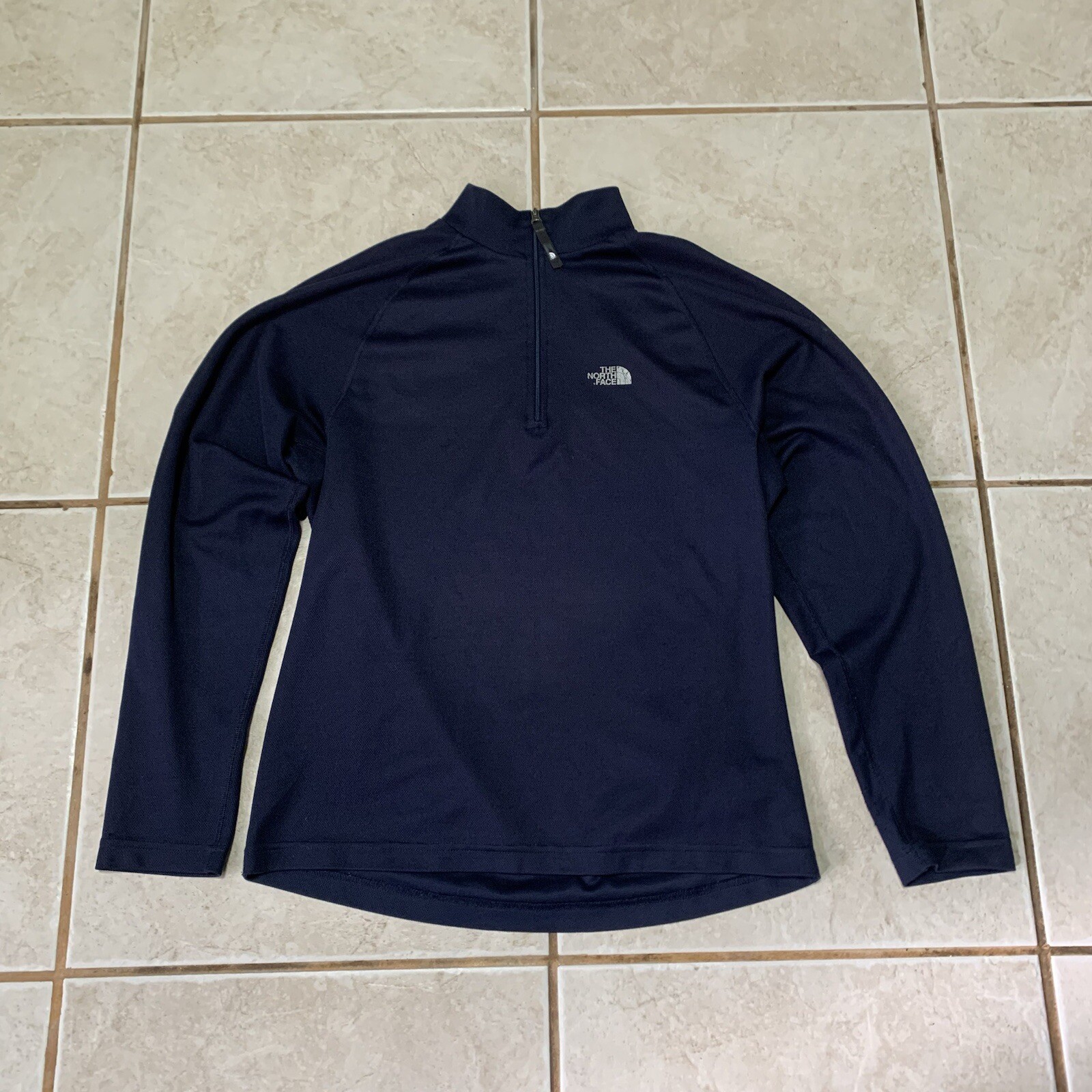 The North Face Quarter Zip Long Sleeve Pullover Navy Blue Flight Series Size S gallery