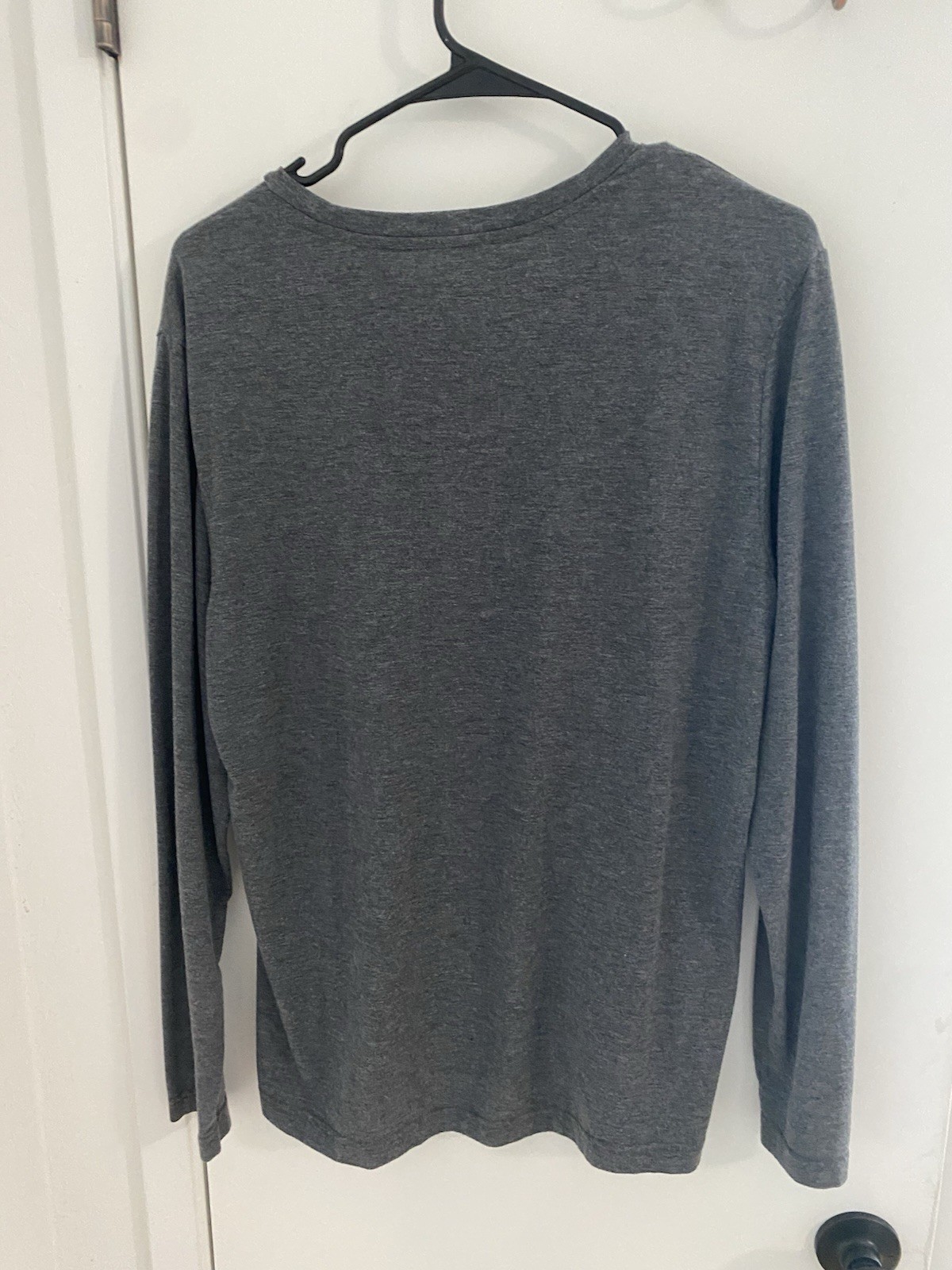 Athletic Works DriWorks Men's Long Sleeve Crew Neck Moisture Wicking Tee Gray M gallery