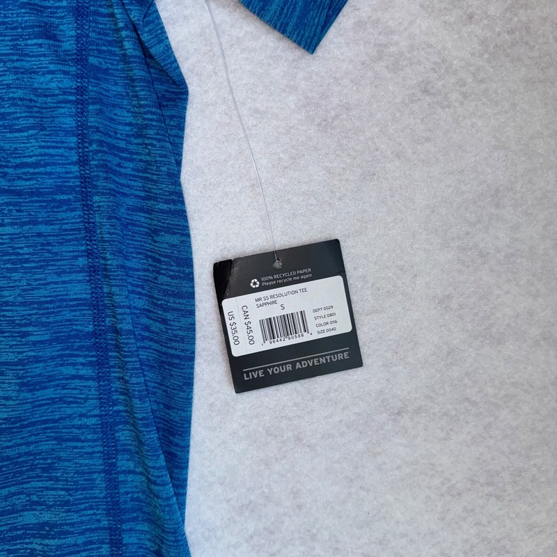 New - Eddie Bauer - Resolution - Athletic Shirt - Men's - Sapphire Blue - Small gallery