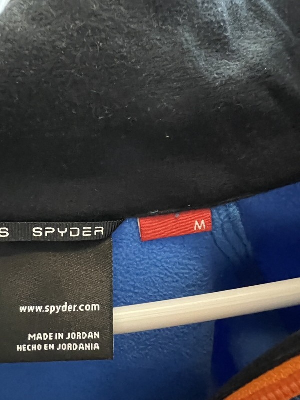 Awesome Spyder 12 Zip Pull-over Men's M Blue and Orange gallery