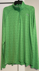 Puma Green Pullover Size 2XL 1/4 Zip Long Sleeves Athletic Dry Cell Reflective