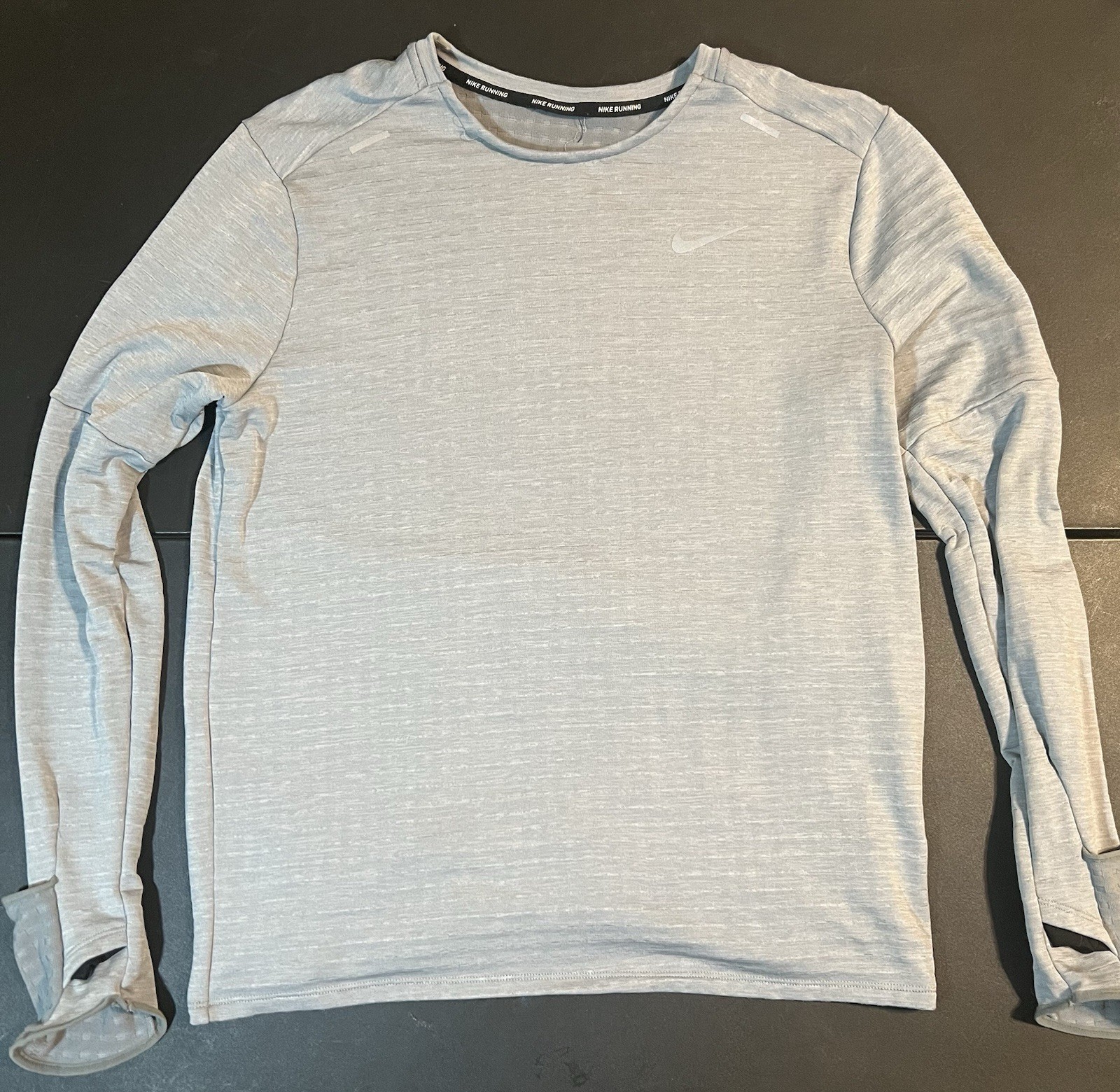 Nike Running Long Sleeve Shirt Mens M Gray Dri-FIT Performance Athletic Top gallery