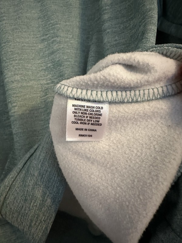 Men’s 1/4 Zip Long Sleeve Pullover by Zelos, Size XL, Light Aqua Color gallery