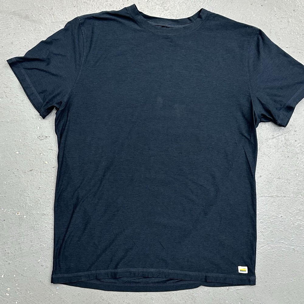 Vuori Strato Tech T Shirt Mens Large Blue Short Sleeve Performance V126