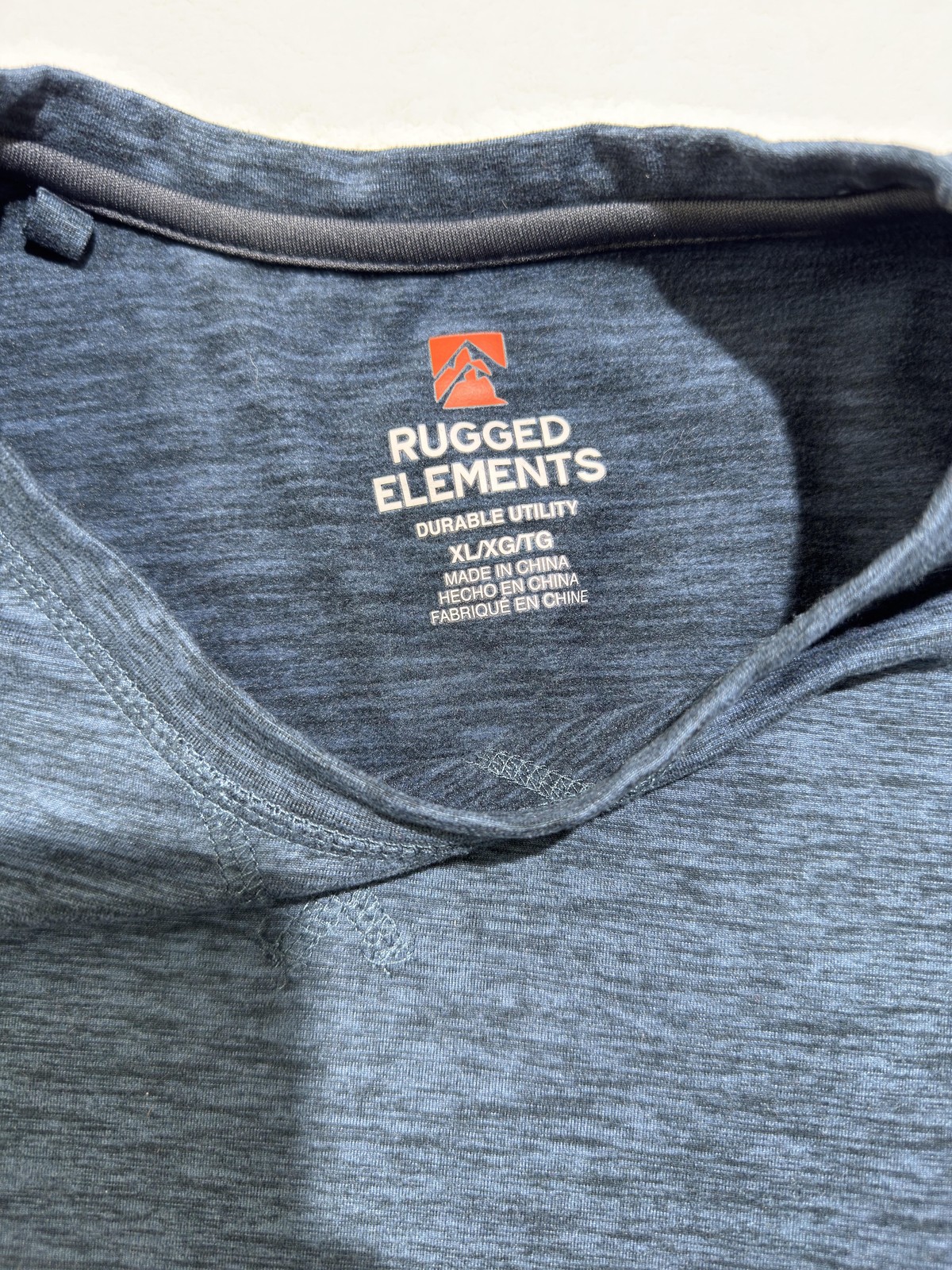 Rugged Elements Shirt Mens XL Blue Long Sleeve Crew Neck Lightweight Performance gallery