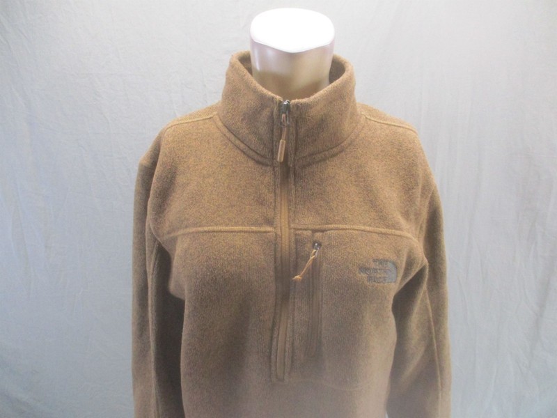 The North Face Size M Men Brown Sherpa 1/2 Zip Long Sleeve Outdoor Pull Over 494 gallery