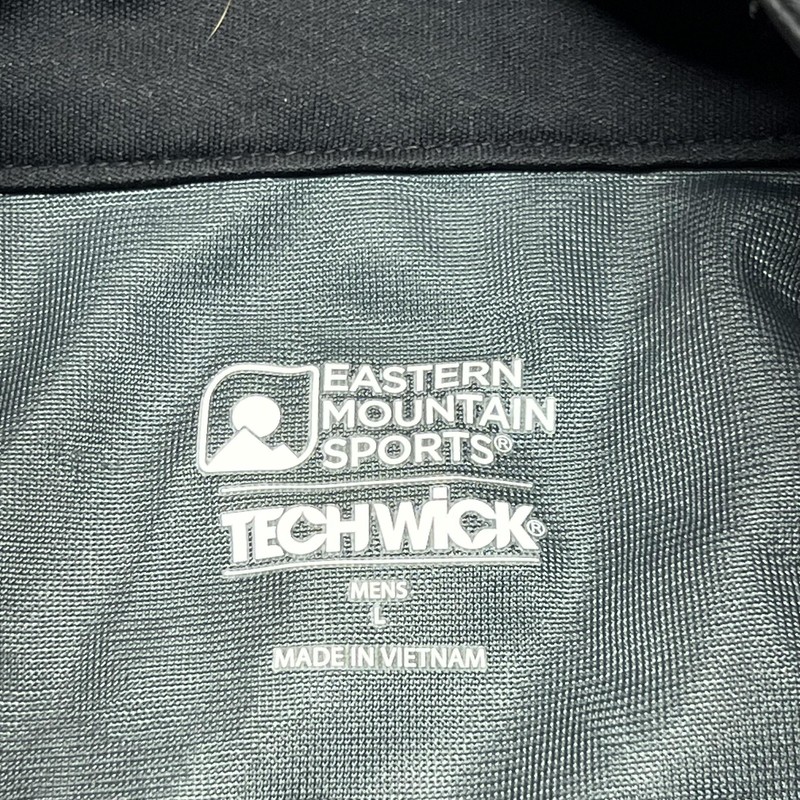 Eastern Mountain Sports Pullover Shirt Mens Large Black Gray Techwick 1/4 Zip gallery