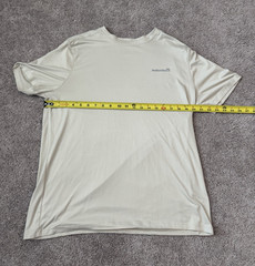 Avalanche Men’s Beige Crew Neck Short Sleeve Stretch Logo Tee Shirt Size L