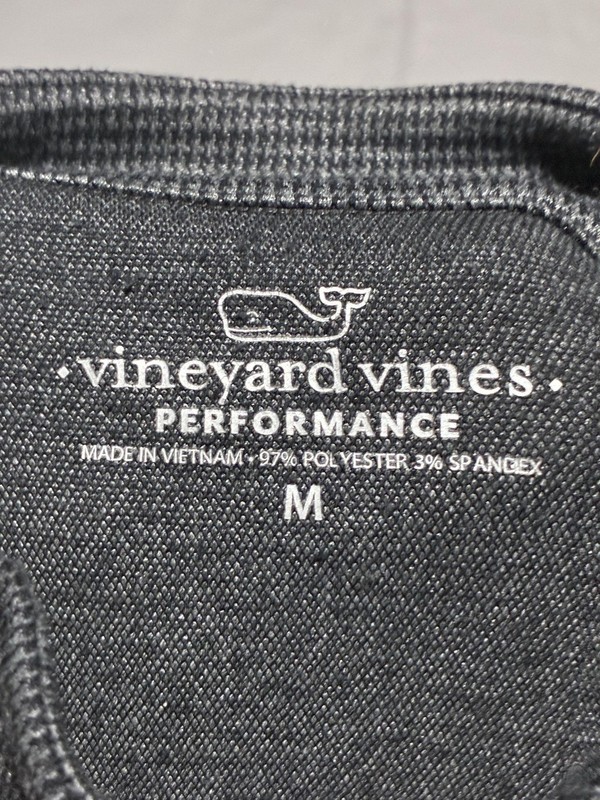 Vineyard Vines Pullover Mens Medium Gray Houndstooth 1/4 Zip Performance gallery