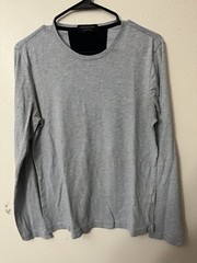 Banana Republic T-Shirt Mens S Blue Space Dye Long Sleeve Moisture Wicking Crew