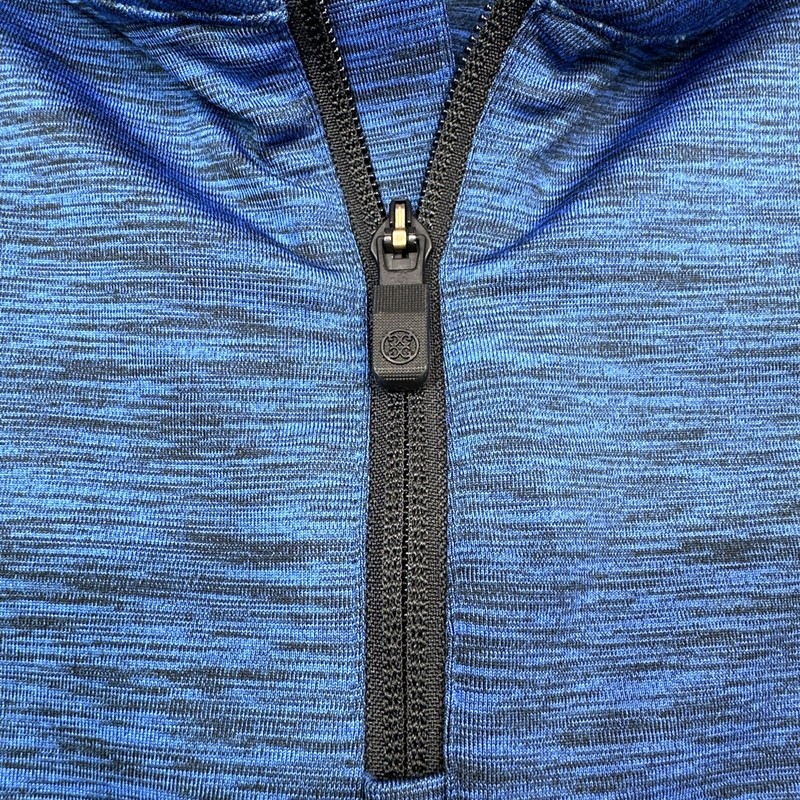 GFore Pullover Large Heather Blue Twilight Performance Stretch 1/4 Zip Golf gallery