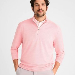 NWT Johnnie-O Men’s Apex Prep-Formance Taffy 1/4 Zip Pullover in Taffy size M
