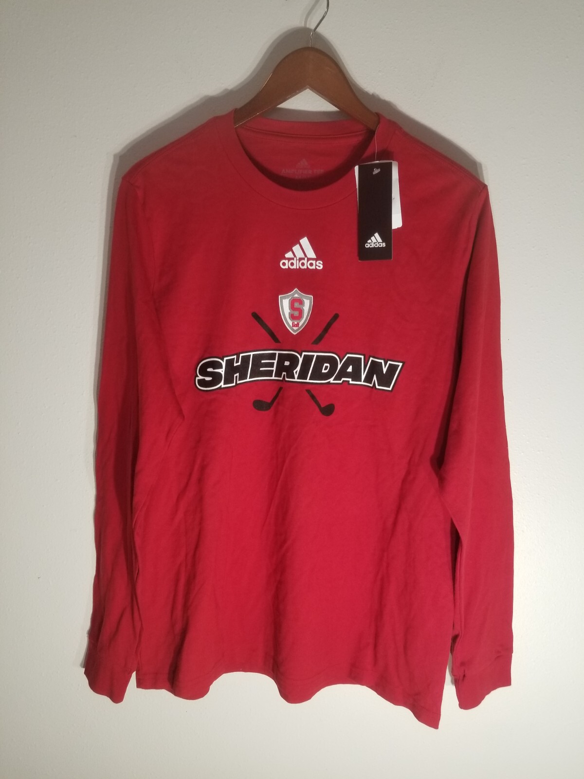 Adidas Amplifier Long Sleeve Tee Sheridan Golf Red Size Medium New With Tags gallery