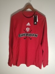 Adidas Amplifier Long Sleeve Tee Sheridan Golf Red Size Medium New With Tags