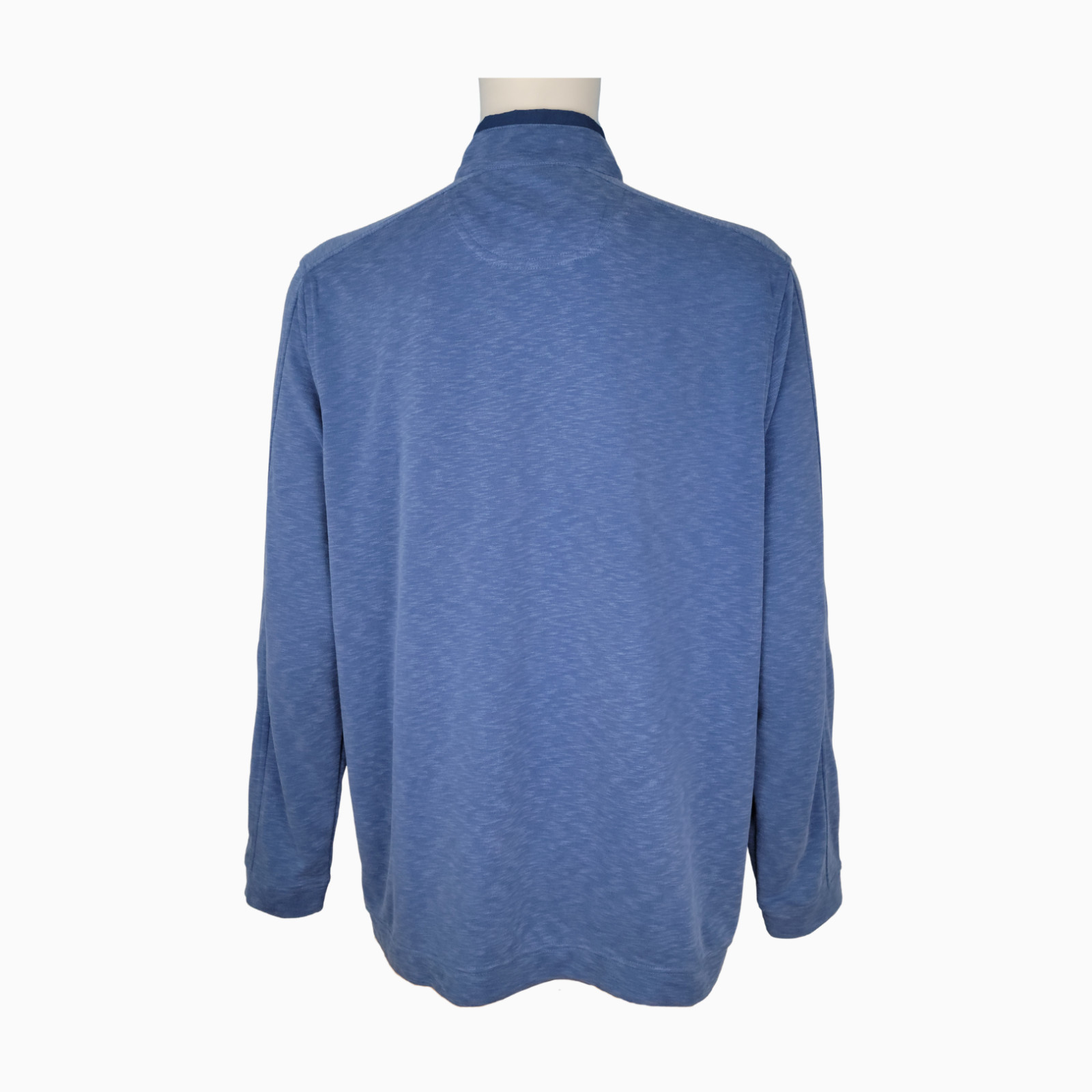 Johnston & Murphy Men's Slub Quarter Zip Pullover – Blue – XL – NEW gallery