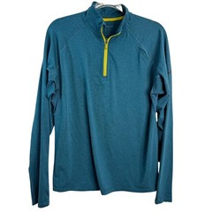Brooks Mens Dash 1/2 Zip Running Pullover Shirt Blue Heather Medium M