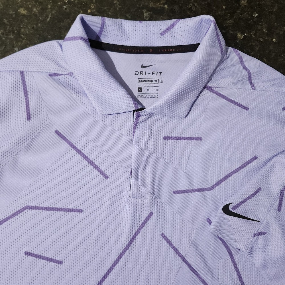 Nike Dri Fit Tiger Woods TW Golf Polo Shirt Performance Stretch Mens XL Standard