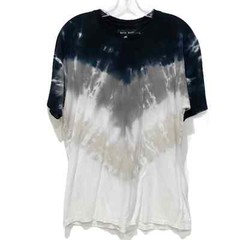 BAJA EAST Tie Dye TShirt Black Blue 100% Supima Cotton Yoga Relaxed Fit Size 1