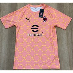 NWT Men’s Puma 2025/26 AC Milan Warm Up Jersey – Small – Pink/Yellow