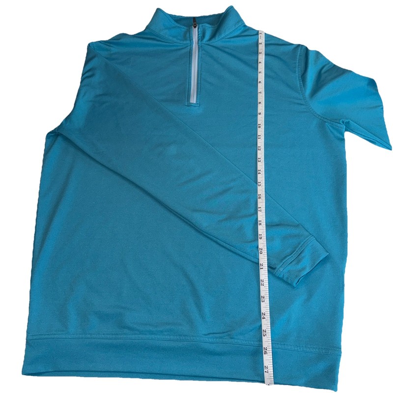 Peter Millar Pullover Mens M Turquoise 1/4 Zip Pullover Mock Neck Golf Wicking gallery