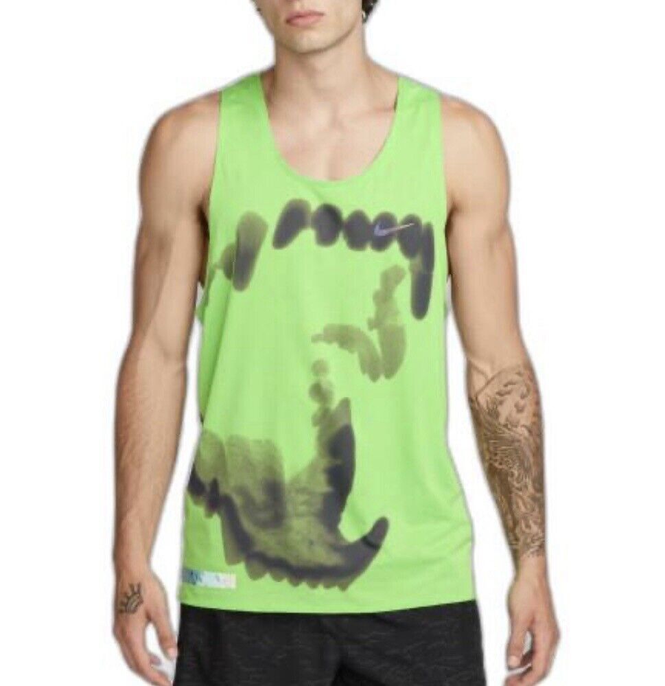 Nike Dri-FIT ADV Run Division Running Tank Top Green Size S M DX0845-313 gallery