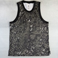 Air Jordan Sport Mesh Jersey Mens Medium ‘Black’ Gray Dri Fit 23 Graphic Jumpman