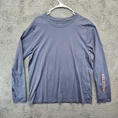 Peloton T-Shirt Men Size Large Gray Long Sleeves Crewneck