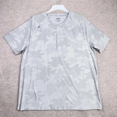 Rhone Mens Activewear Tops XXL Gray Camo Reign Performance Short Sleeve Tee